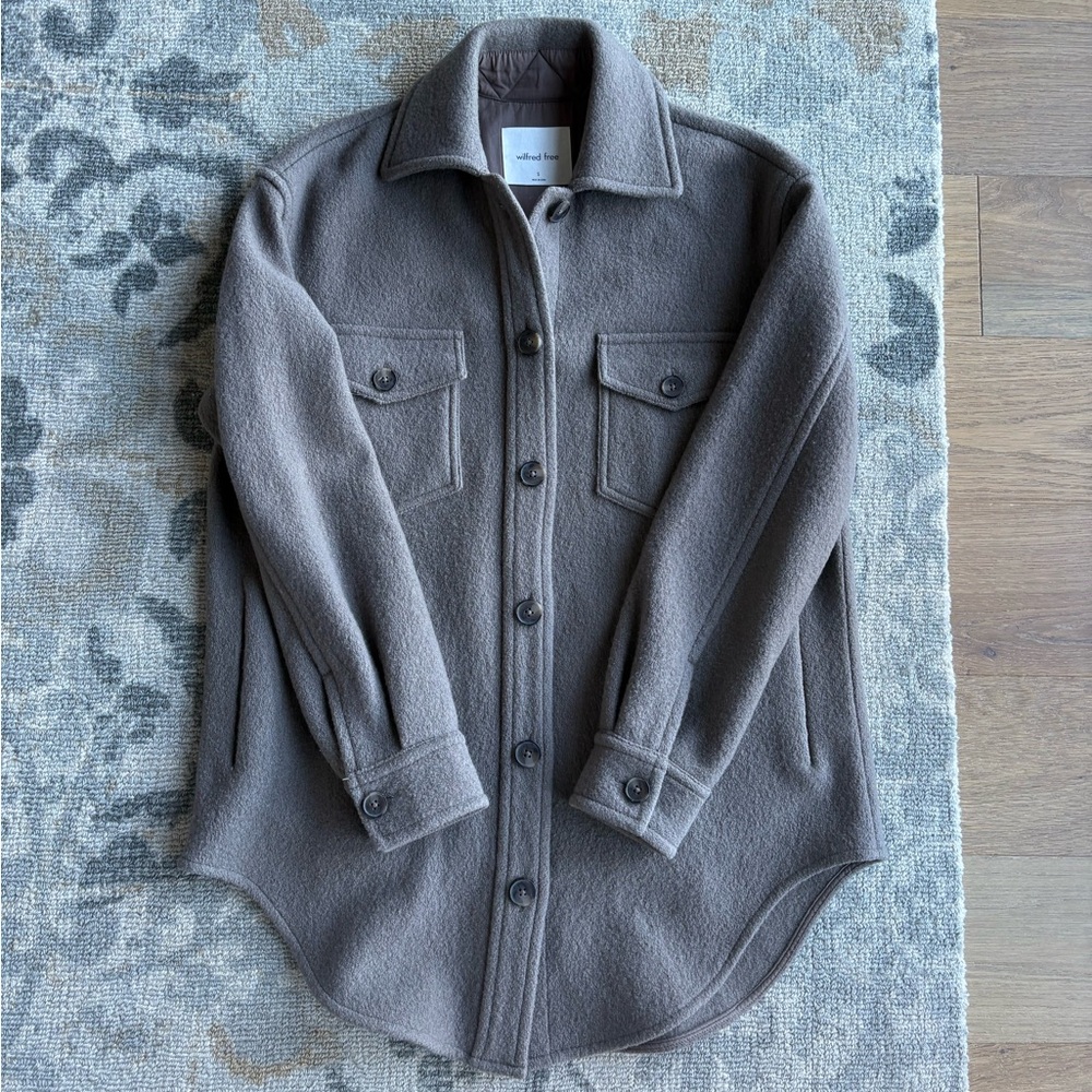 Aritzia Wilfred Ganna Wool Shirt Jacket
